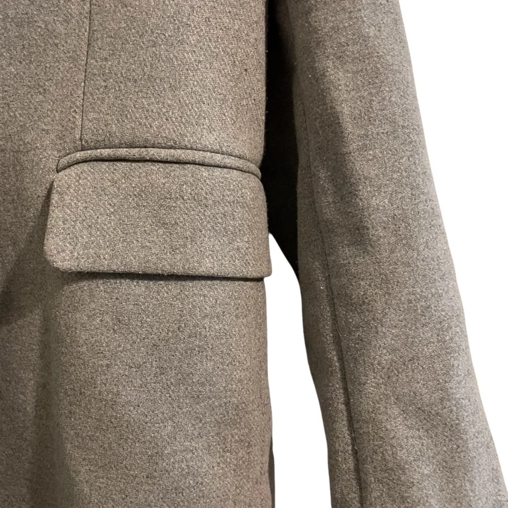 MANGO Wool Blend Classic Gray Long Coat Size Extra Small